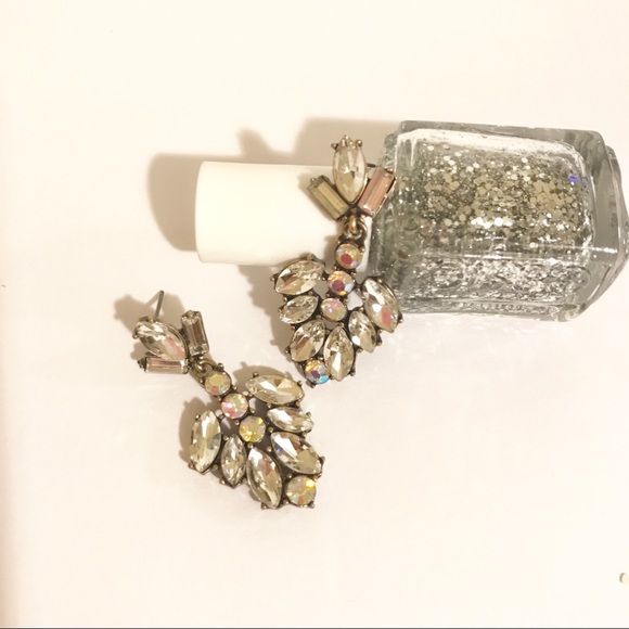 CARA Clear Crystal Cluster Statement Earrings - Picture 1 of 3